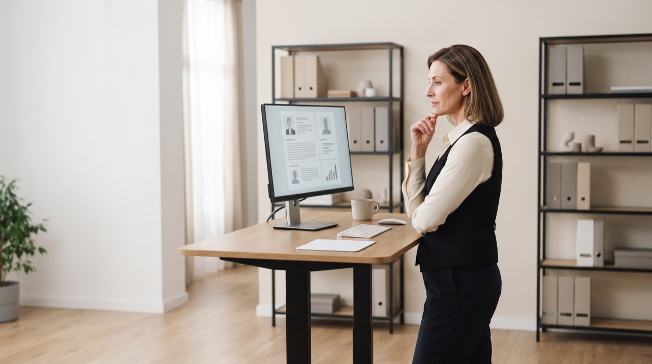 Person checking website traffic stats on desktop monitor